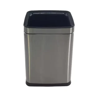 HX127 Stainless Steel Induction Type Open Top Double Layer Eco Friendly Waste Bin for Indoor Trash Storage