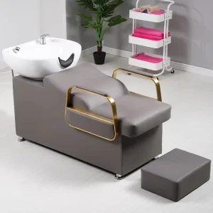 Hair Furniture Special Comfortable Flushing Shampoo Chair Recliner Hair Wash Basin Chair Shampoo Bowl With Chair