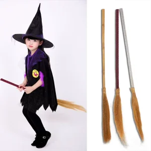 Halloween Accessories Magic Broom Props for Performance Theme Halloween Decoration Party Supplies