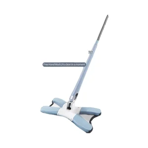 Hand Free 360 Degree Rotating Mop Automatic Plate Tipping Wringing Microfiber Fabric Stainless Steel Pole House Cleaning