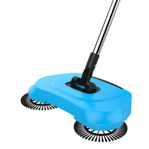 Hand Push Broom Mop Cleaning Tool Sweep Mop Long Handle Push Broom Mop with Auto Spiral Deep Clean System