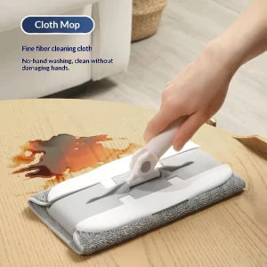 Hand free Three in One Wet & Dry Dual Use Lightweight Cotton Thread Flat Mop for Household Floor Cleaning