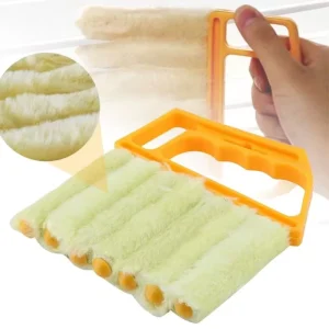 Hand held Plastic Louver Cleaning Brush for Window and Bathroom Use Manual Cleaning Tool Plush Venetian Brush Model