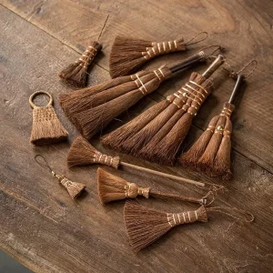 Hand made Brown Silk Manual Tea Set Cleaning Brush with Pen Pot Dishwashing Accessories 0.3kg