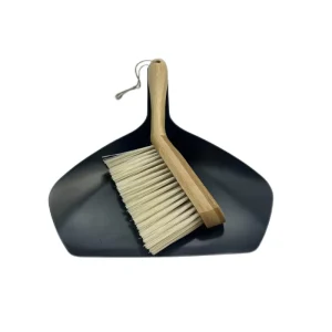 Handheld Dustpan Portable Cleaning Brush and Dustpan Combo with Bamboo Handle Broom and Dustpan Combo