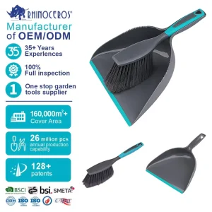 Handheld Plastic Broom and Dustpan Set Lightweight Portable Eco Friendly Indoor Floor Cleaning Tool