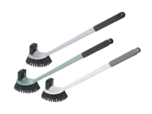 Handheld Toilet Bowl Brush with PET Brush and Plastic Handle 133g 57x46x35mm for Home Cleaning