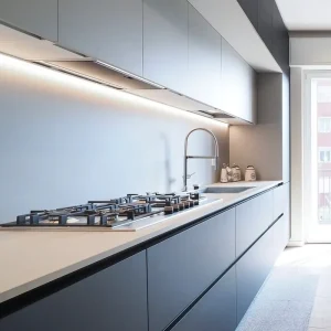 Handle Free Modern Design Matt Finish Lacquer Kitchen Island Cabinet With Sink Kitchen Furniture Kitchen Cabinets