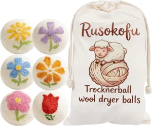 Handmade 100% New Zealand Wool Dryer Balls Natural Fabric Softener Reusable Laundry Balls & Discs