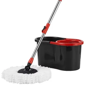 Hands Free 360 Rotating Turbo Dry Wheels Wet Dry Telescopic Stainless Steel Replaceable Head OEM ISO CE Spin Mop Bucket Set