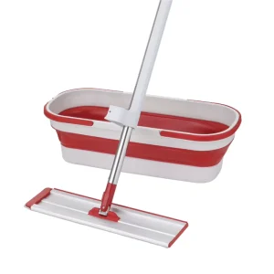 Hands-Free Household Floor Cleaning Kit with Foldable Storage Bucket