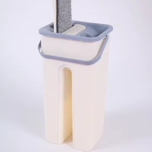 Hands Free Microfiber Cleaning Flat Mop Wet and Dry Separate with Easy to Use Bucket Product Type Mops with Long Handle