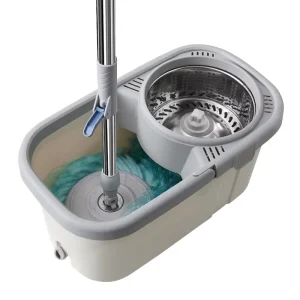 Hands Free Self Wringing 360 Spin Mop Set No Hand Wash Microfiber Rotary Mop for Professional Janitorial Cleaning Supply