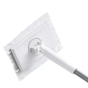 Hands free Face Towel Mop Telescopic Handle Mini Electrostatic Dust removal Flat Clamp Microfiber Automatic Stainless Steel Rod