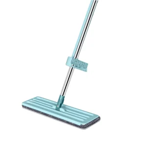 Hands free Household Mop with Washable Cloth for Wooden Floors Dual-use Flat Mop for Dry and Wet Cleaning