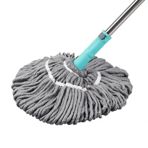 Hands-free Lazy Telescopic Stainless Steel Mop Dry Wet Dual-Use Microfiber Rotating Self-Wringing Household