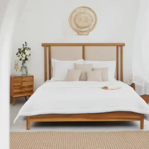 Handwoven Natural Rattan Boho Furniture for Indoor Bedroom, Hotel or Homestay