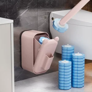 Hanging Loop Long Handle Soft Bristles Cleaning Tool Cat Ear Toilet Brush