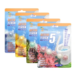 Hanging Toilet Cleaning Balls with Multiple Fragrances, 5-Piece Household Set