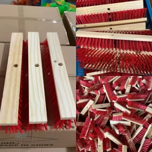 Hard Broom Brush Scrub Wooden Brush House Cleaning Tools Straighten Plastic Broom Bristles Wooden Floor Brooms and Brushes