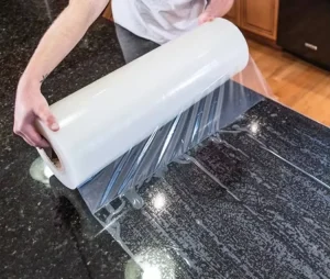 Hard Surface Protection Film Stone Guard PE Protective Film For Granite Marble Quartz Countertops And Table
