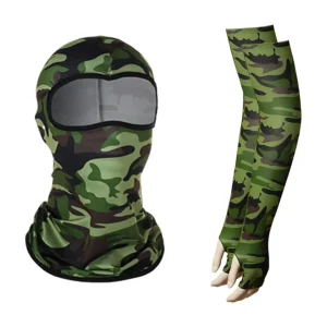 Headband Ski Bike Bicycle Balaclava Face Mask Outdoor Sports Helmet Balaclava Oversleeve Set for Sun UV Protection