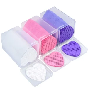 Heart Nail Cotton Wipes Eco friendly Sustainable 8 Colors Private Label Plastic Box Lint Free Custom Glue Remover Cleaning