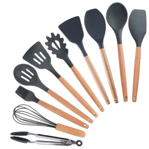 Heat-Resistant Silicone Kitchen Utensil Set for Nonstick Cookware