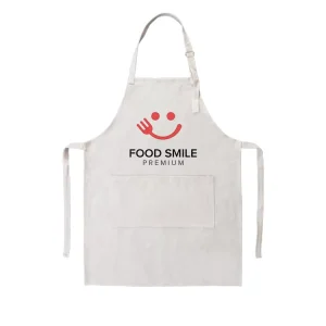 Heat Transfer Printing Washable Durable Reusable Sleeveless Polyester Kitchen Apron Linen Texture Eco-Friendly Personalized DIY