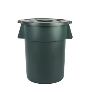 Heavy Duty 180L Eco Friendly HDPE Plastic Waste Bin with Lids Brake Wheel & Drain Plug Commercial Garbage Can for Hotel Kitchen