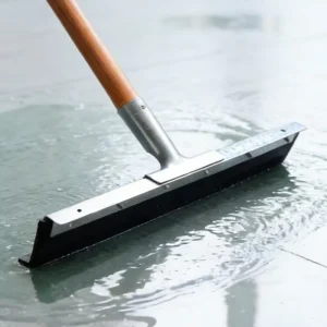 Heavy Duty 24 Inch Stainless Steel Floor Squeegee Durable Wood Rubber Galvanized Floor Cleaner Applicable Hospitals Schools