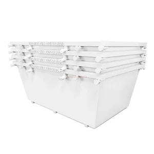 Heavy Duty 2m3 Steel Skip Bin Open Top Industrial Waste Container with Reinforced Welded Frame