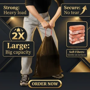 Heavy Duty 30L 50L Drawstring Trash Bags Scented Kitchen Rubbish Bin Liners Plastic Drawstring Garbage Bags on Roll