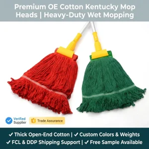 Heavy Duty 400g 500g OE Cotton Kentucky Mop Head Super Absorbent Open End Loop End Wet Mop Refill for Commercial Cleaning