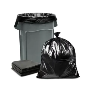 Heavy Duty 42 Gallon Black Biodegradable Trash Bags 3 Mil 4 Mil Thick HDPE LDPE Construction Grade for Household Use