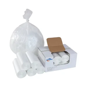 Heavy Duty 55-60 Gallon Trash Bags Unscented Clear PE Plastic Trash Can Liners Customizable Size for Household Use