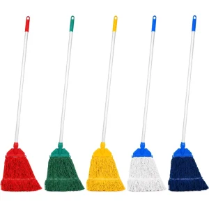 Heavy Duty Absorbent 5 Color Cotton Wet Mop With Soft Replacement Head for Home Floor Cleaning