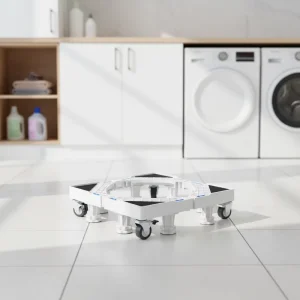 Heavy Duty Adjustable Movable Washing Machine Stand Refrigerator Base for Washer Dryer Fridge