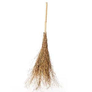 Heavy Duty Bamboo Broom Japanese Style Hand Broom for Yard Whisk Bamboo Handle Broom