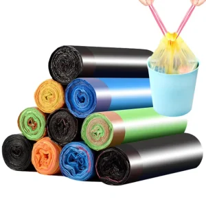 Heavy Duty Black Biodegradable Garbage Bags 55 60 70 95 100liters 130L Large Household Trash for Refuse Bin Waste in Plastic