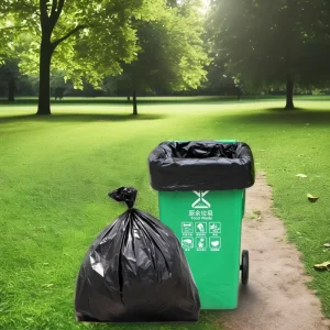 Heavy Duty Black Contractor Garbage Bags Stand Up HDPE Plastic Big Trash Dumpster Rubbish Packaging
