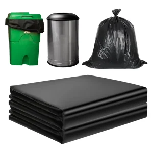 Heavy Duty Black Garbage Bag Large PE Trash Bag for Household Kitchen Office Waste Disposal