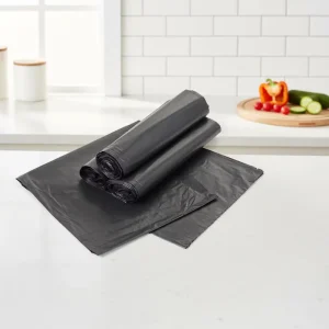 Heavy Duty Black HDPE LDPE Side Gusset Trash Bags Industrial Household Bulk Garbage Liners Roll