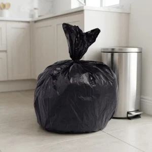 Heavy Duty Black HDPE Large Extra Thick Recyclable Leakproof Garbage Bags for Household Kitchen Waste Disposal