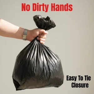 Heavy Duty Black Large HDPE Trash Bags Durable Customizable for Home Kitchen Office Everyday Use