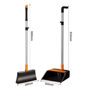 Heavy Duty Cleaning Broom And Dustpan Set With Wide Sweeping Area For Fast And Efficient Cleaning