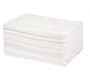 Heavy Duty Cleaning Towels Extra Soft Highly Absorbent Non Woven Fabric Cloths Table Use Eco Friendly 55gsm Thickness White