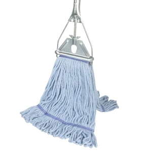 Heavy Duty Commercial Industrial Wet Cotton Mop 59 Looped End String with Mop Head Replacement for Floor Cleaning