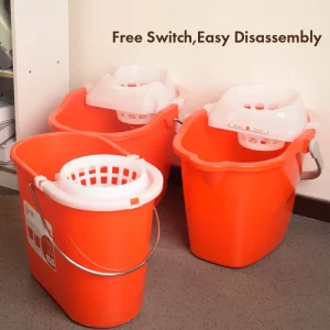 Heavy Duty Commercial Mop Bucket with Wringer Durable Plastic Cleaning Bucket for Hotel Housekeeping