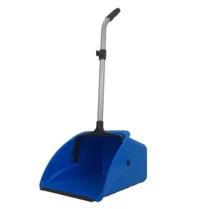 Heavy Duty Design Proof Jumbo Dustpan with Long Handle and Broom Clip